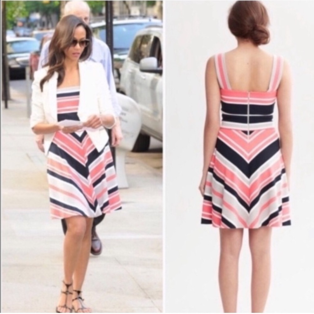 Milly x Banana Republic Colorful Striped Mini Dress